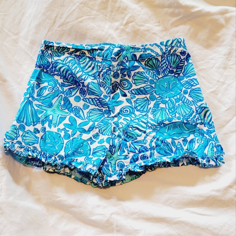 Lilly Pulitzer sea print shorts sz M 6-7